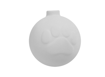 Bisque Paw Ball Ornament (Case of 12)
