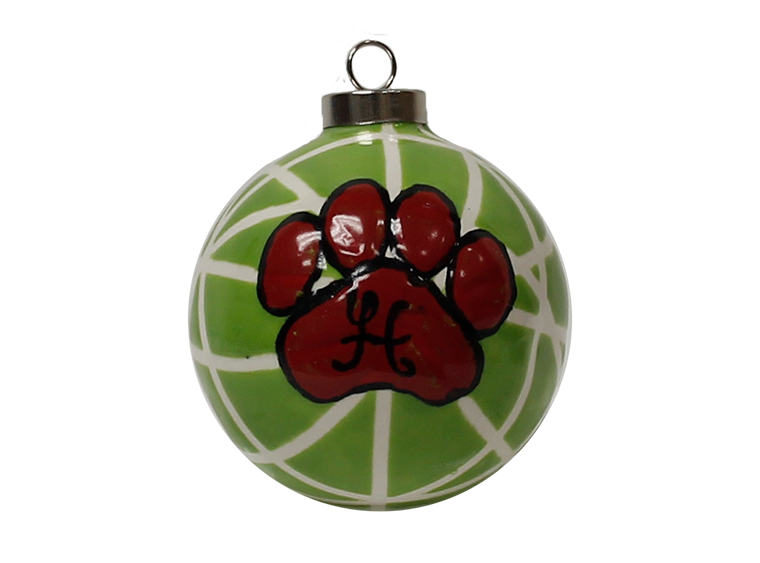 Bisque Paw Ball Ornament (Case of 12)