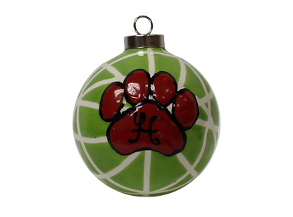 Bisque Paw Ball Ornament (Case of 12)