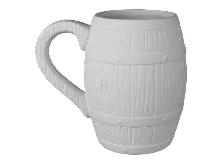 Bisque Wooden Barrel Mug (Case of 2)