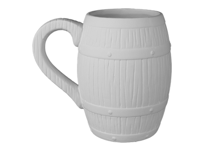 Bisque Wooden Barrel Mug (Case of 2)