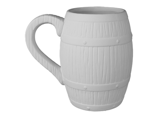 Bisque Wooden Barrel Mug (Case of 2)