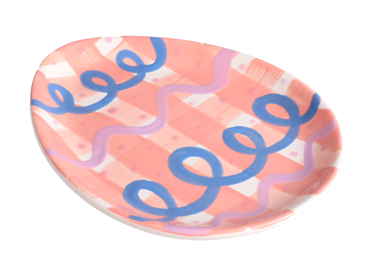 Bisque Large Egg Plate (Case of 8)