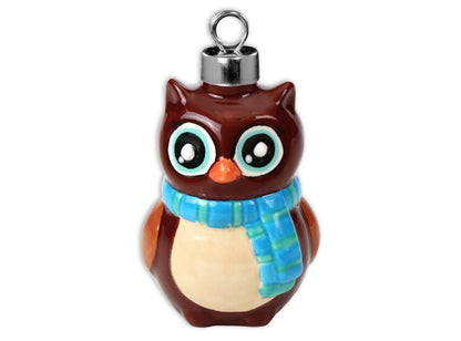 Bisque Winter Owl Ornament (Case of 12)