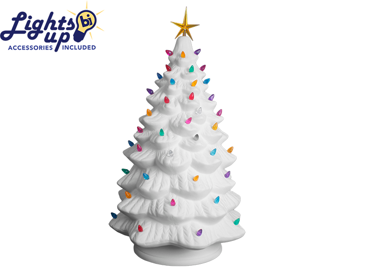 Bisque Large Lighted Christmas Tree (Case of 1)