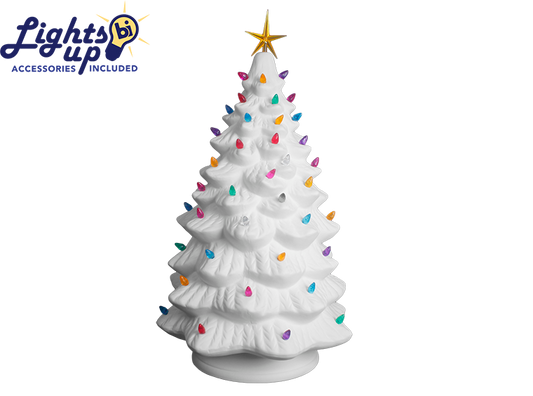 Bisque Large Lighted Christmas Tree (Case of 1)