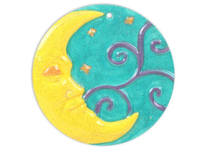 Bisque Celestial Moon Ornament (Case of 12)