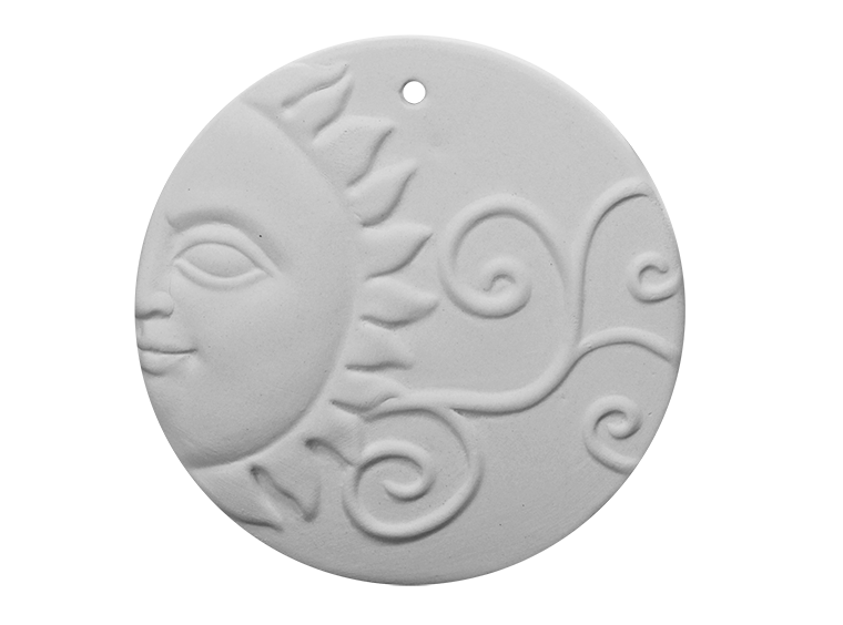 Bisque Celestial Sun Ornament (Case of 12)