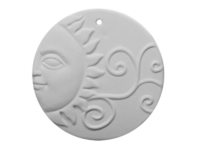Bisque Celestial Sun Ornament (Case of 12)