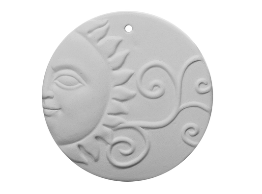 Bisque Celestial Sun Ornament (Case of 12)