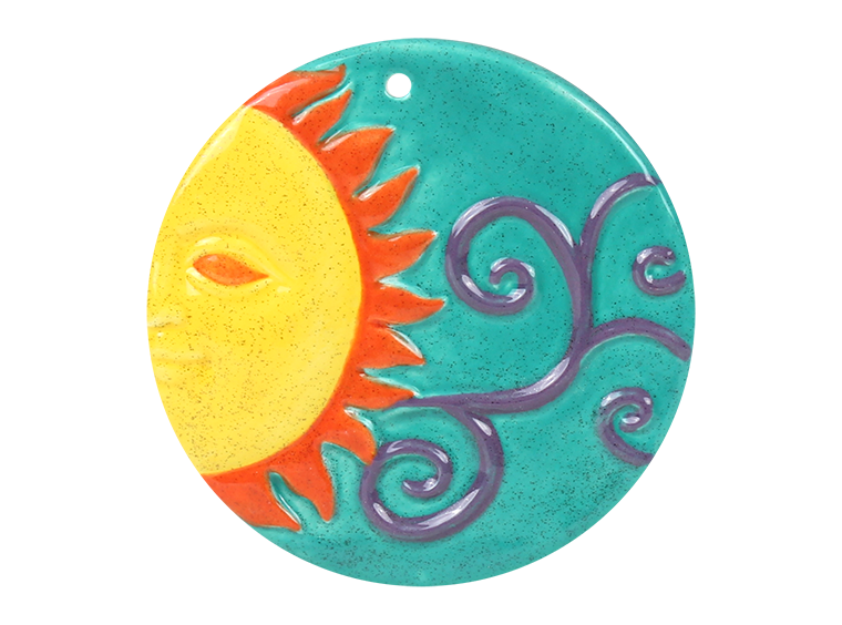 Bisque Celestial Sun Ornament (Case of 12)
