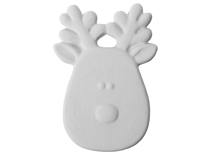 Bisque Reindeer Ornament (Case of 12)