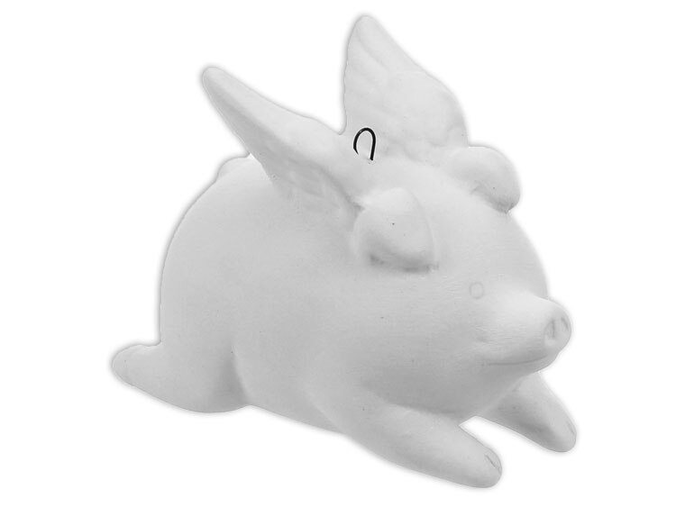 Bisque Flying Pig Ornament (Case of 12)