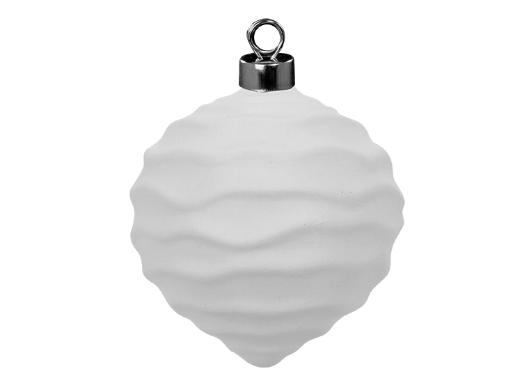 Bisque Organic Wave Ornament (Case of 12)