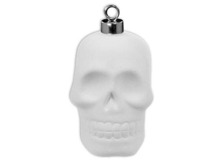Bisque Skully Ornament (Case of 12)