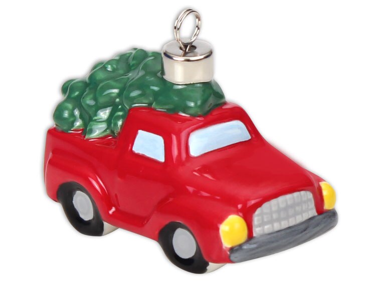 Bisque Tree In A Truck Ornament (Case of 12)