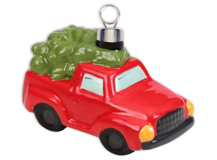 Bisque Tree In A Truck Ornament (Case of 12)