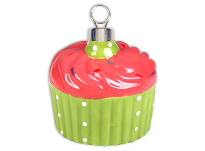 Bisque Cupcake Ornament (Case of 12)