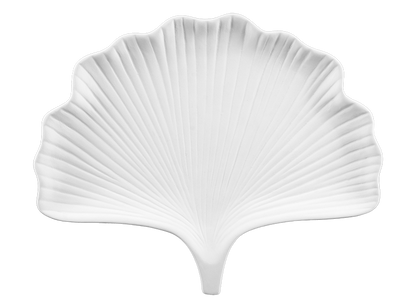 Bisque Ginkgo Leaf Server (Case of 4)