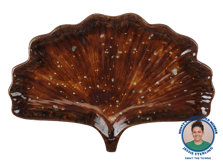 Bisque Ginkgo Leaf Server (Case of 4)