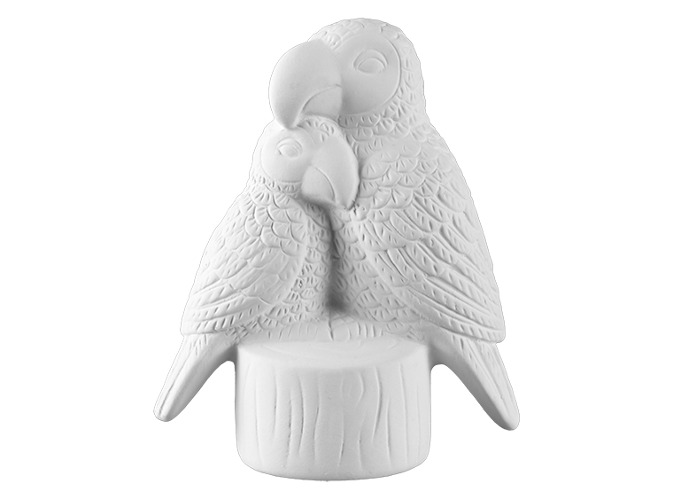 Bisque Mama And Baby Bird (Case of 6)