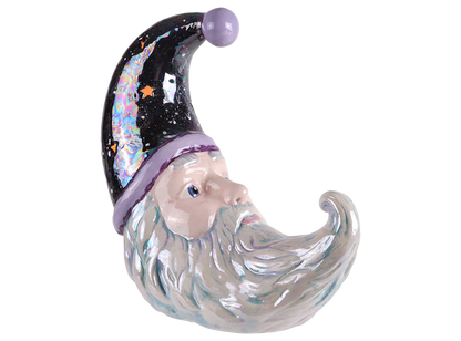 Bisque Lighted Crescent Santa (Case of 1)