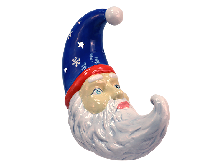 Bisque Lighted Crescent Santa (Case of 1)