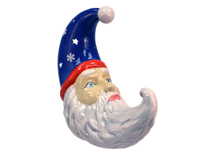 Bisque Lighted Crescent Santa (Case of 1)