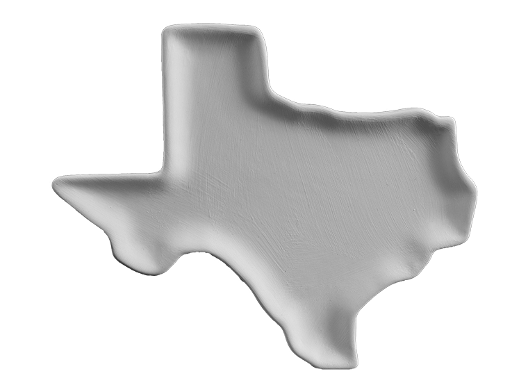 Bisque Texas Plate (Case of 8)