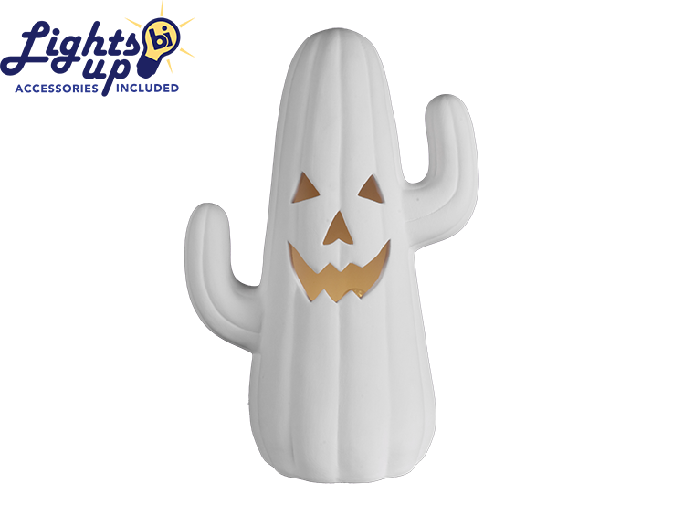 Bisque Lighted Cact-O-Lantern (Case of 1)