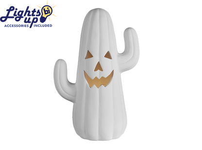 Bisque Lighted Cact-O-Lantern (Case of 1)