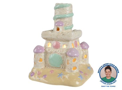 Bisque Lighted Sand Castle (Case of 1)
