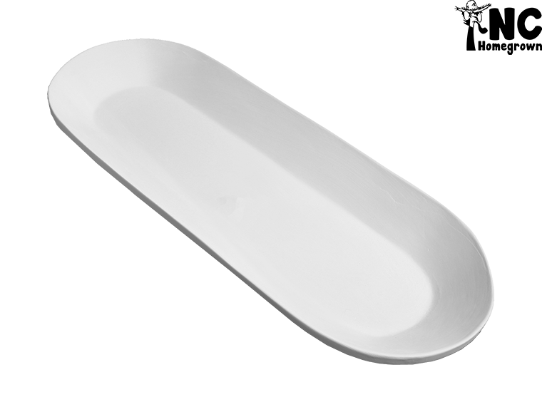 Bisque Elliptical Server (Case of 3)