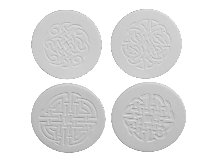 Bisque Celtic Knot Coaster Set (Case of 4)