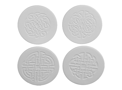 Bisque Celtic Knot Coaster Set (Case of 4)