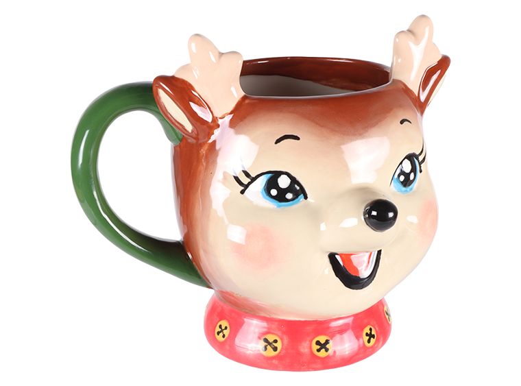 Bisque Vintage Reindeer Mug (Case of 4)
