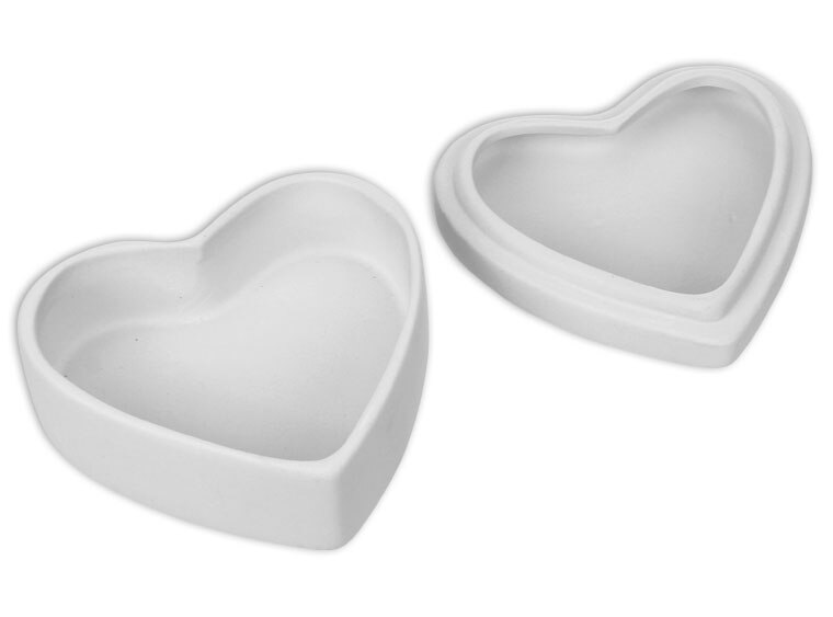 Bisque Conversation Heart Box (Case of 12)