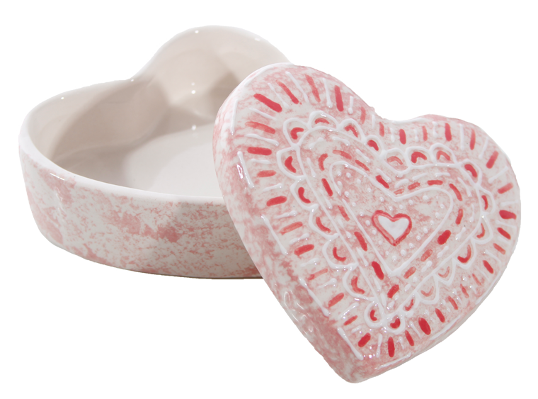 Bisque Conversation Heart Box (Case of 12)