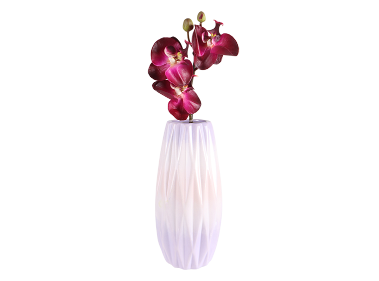 Bisque Deep Faceted Vase (Case of 4)