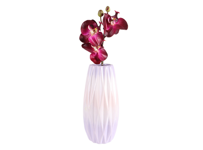 Bisque Deep Faceted Vase (Case of 4)
