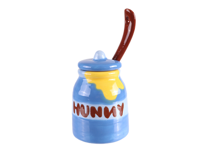 Bisque Condiment Jar With Spoon (Case of 8)