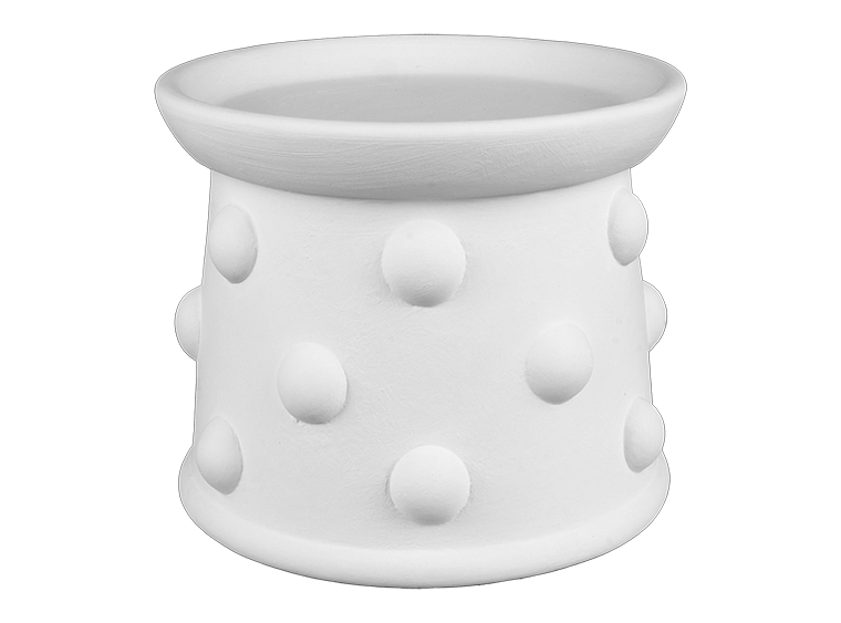 Bisque Bumpy Candle Pedestal (Case of 4)