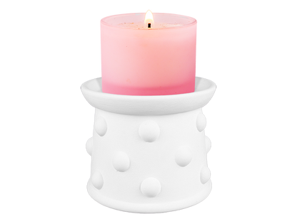 Bisque Bumpy Candle Pedestal (Case of 4)