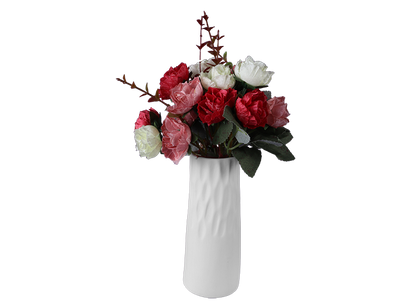 Bisque Chiselled Vase (Case of 6)