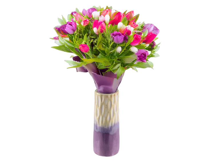 Bisque Chiselled Vase (Case of 6)