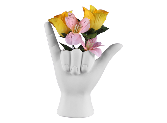 Bisque Hang Loose Vase (Case of 4)