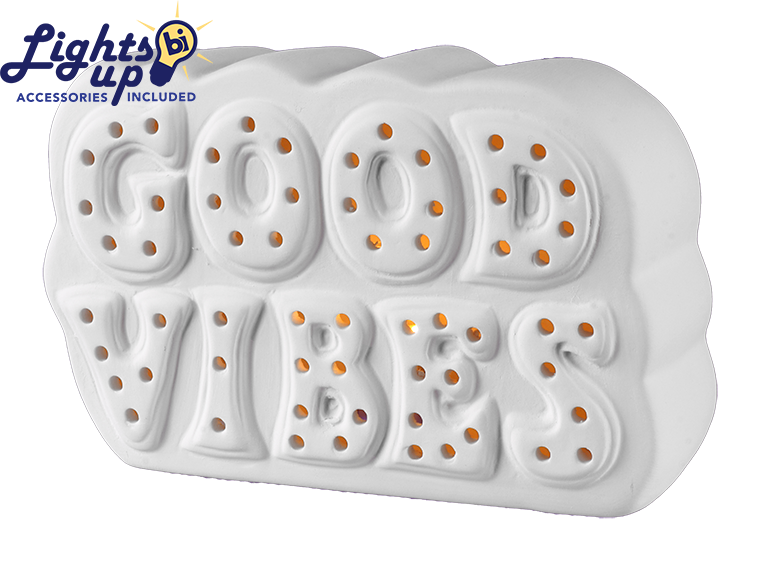 Bisque Lighted Good Vibes Marquee (Case of 2)