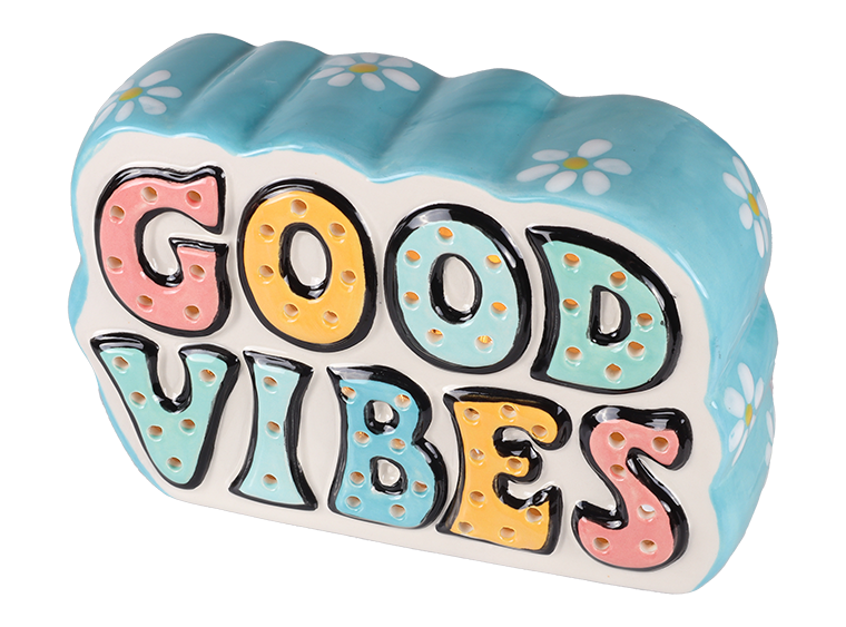 Bisque Lighted Good Vibes Marquee (Case of 2)