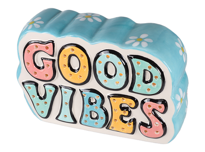 Bisque Lighted Good Vibes Marquee (Case of 2)