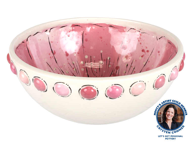 Bisque Bumpy Rimmed Serving Bowl (Case of 1)